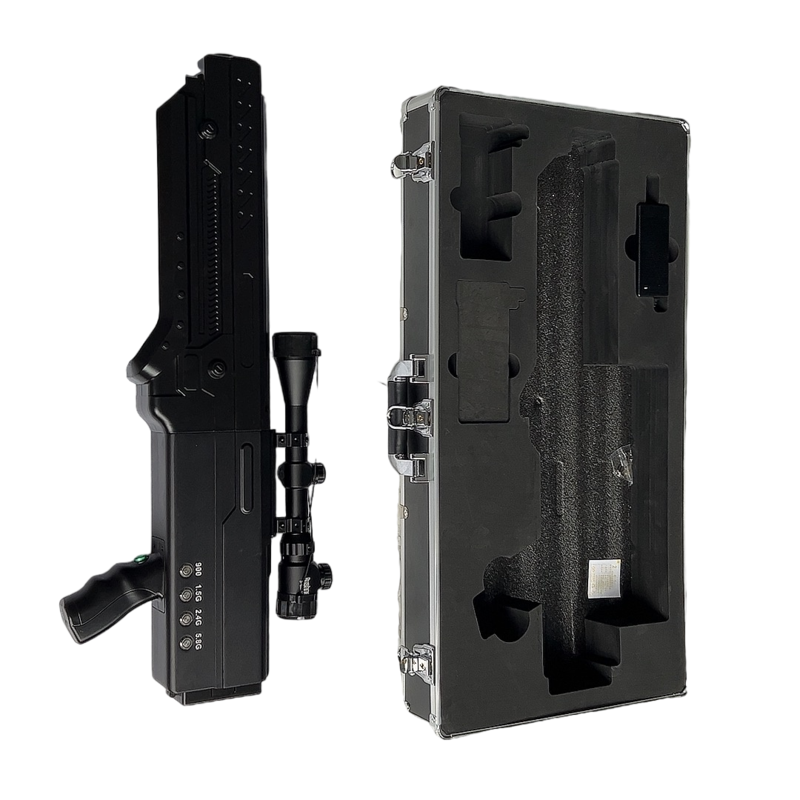  幸福路街道手持便携式枪型低空防御反制四通道A型